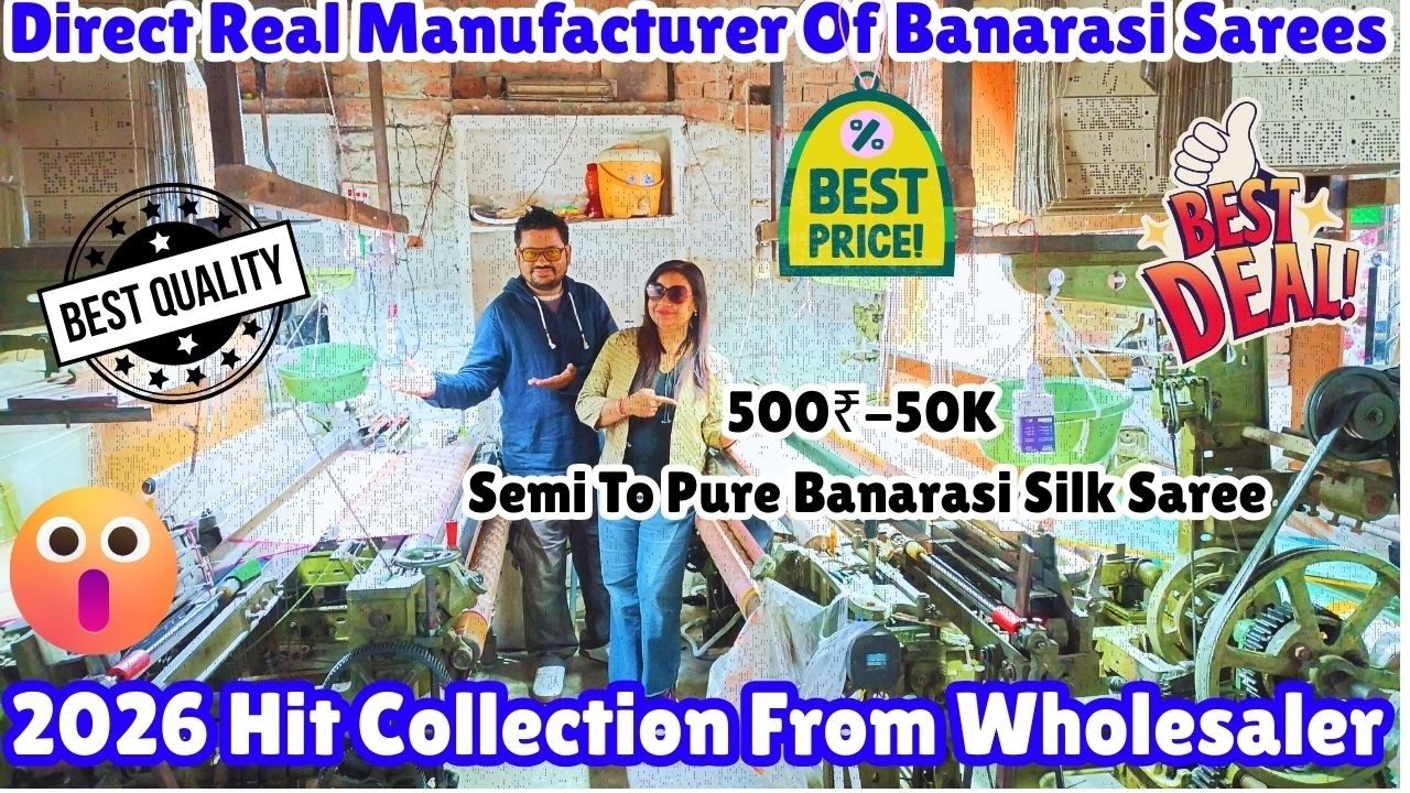 Sanorita Sarees Varanasi 𝐑𝐞𝐚𝐥 𝐌𝐚𝐧𝐮𝐟𝐚𝐜𝐭𝐮𝐫𝐞𝐫 𝐎𝐟 𝐁𝐚𝐧𝐚𝐫𝐚𝐬𝐢 𝐒𝐚𝐫𝐞𝐞𝐬 | Banarasi Silk Saree Market Varanasi