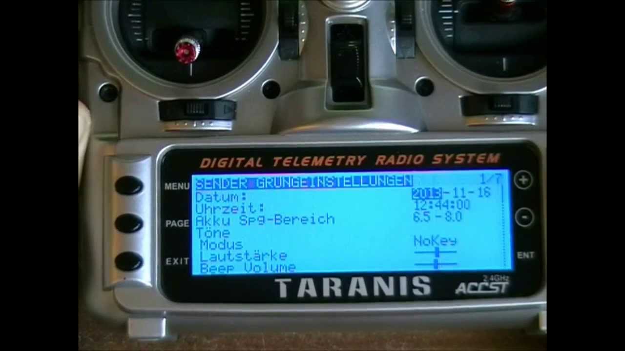 FrSky Taranis Tutorial - Flashen & Kalibrieren