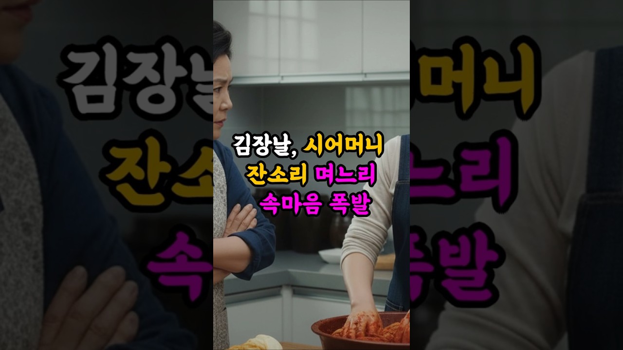 김장날, 시어머니 잔소리&hellip; 며느리 속마음 폭발!