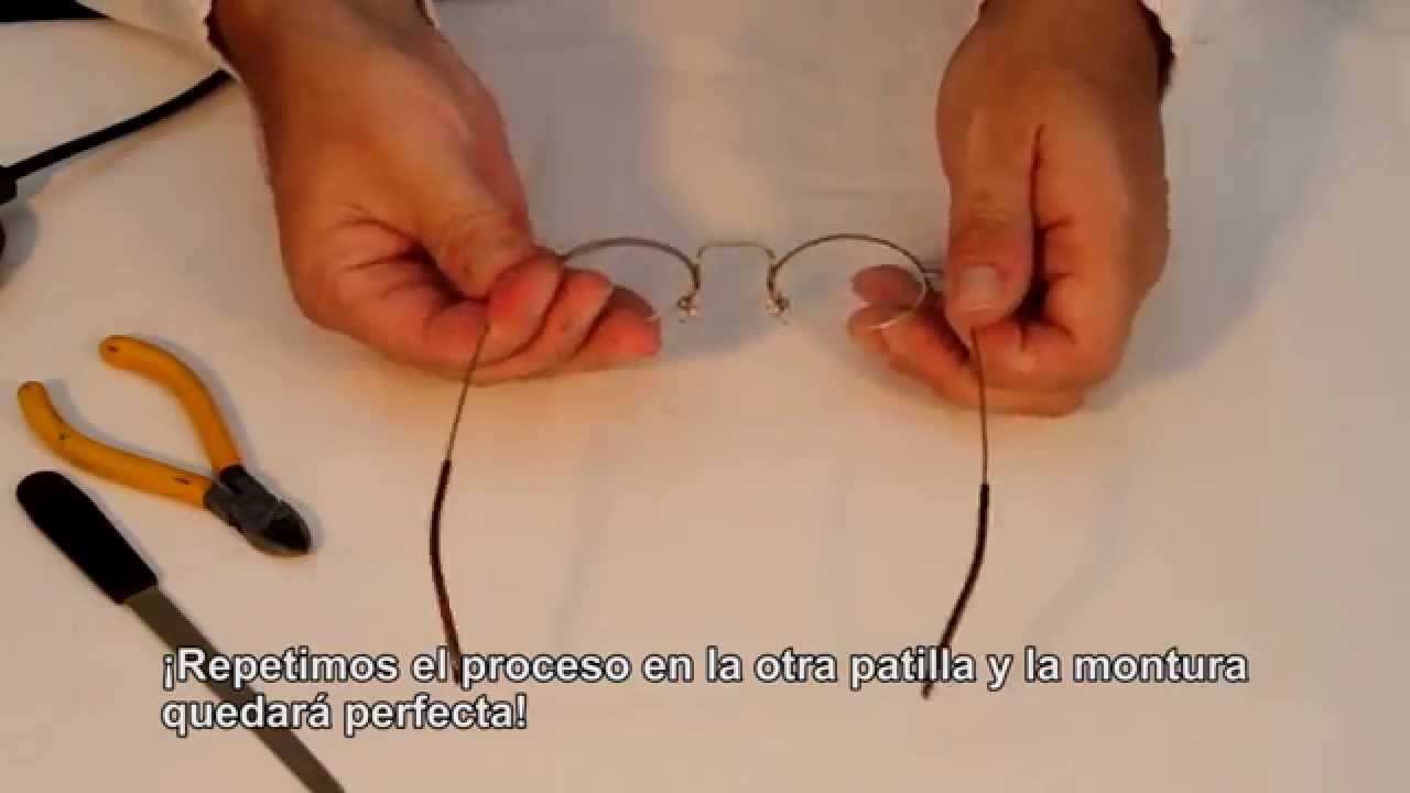 Cómo reducir las patillas en una montura metálica. Repara tus gafas fácilmente.