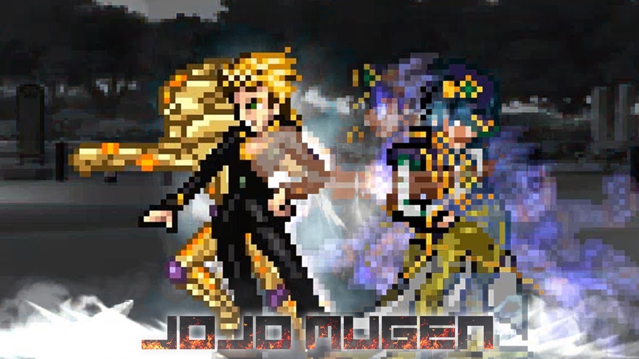 Jotaro part 6 vs Giorno Boss. Jojo's Bizarre Adventure MUGEN