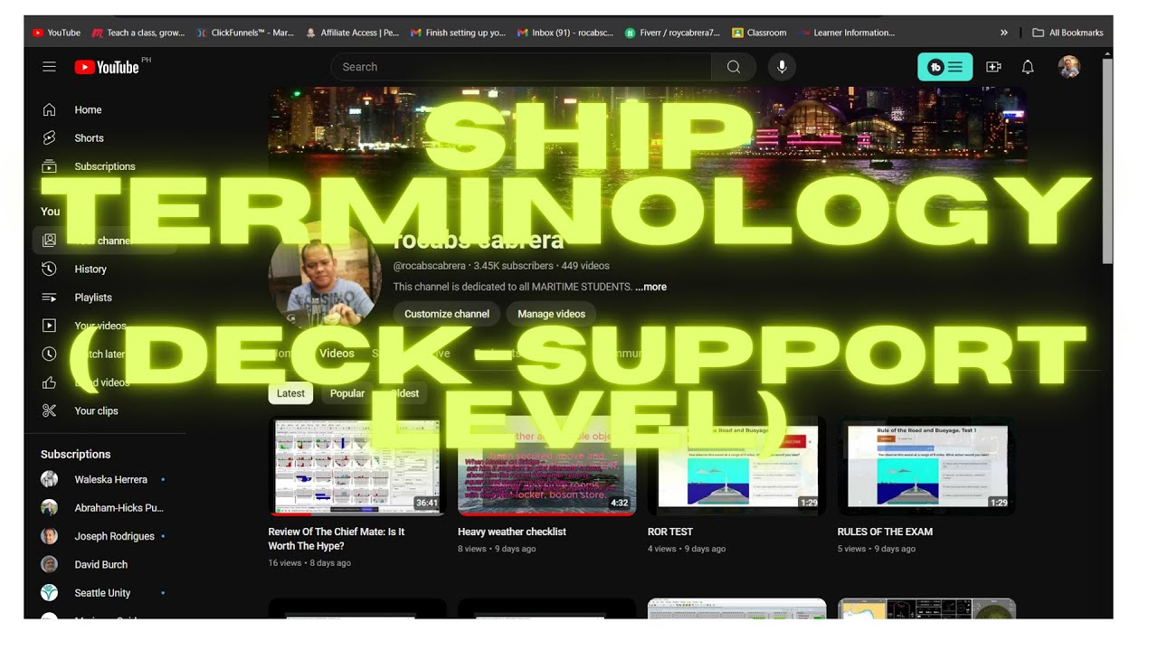 Basic Ship Terminology ( Deck-Support Level)