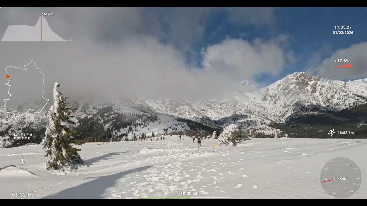 Restonica trail blanc Vergio U Cignale Campincu 1er février 2026