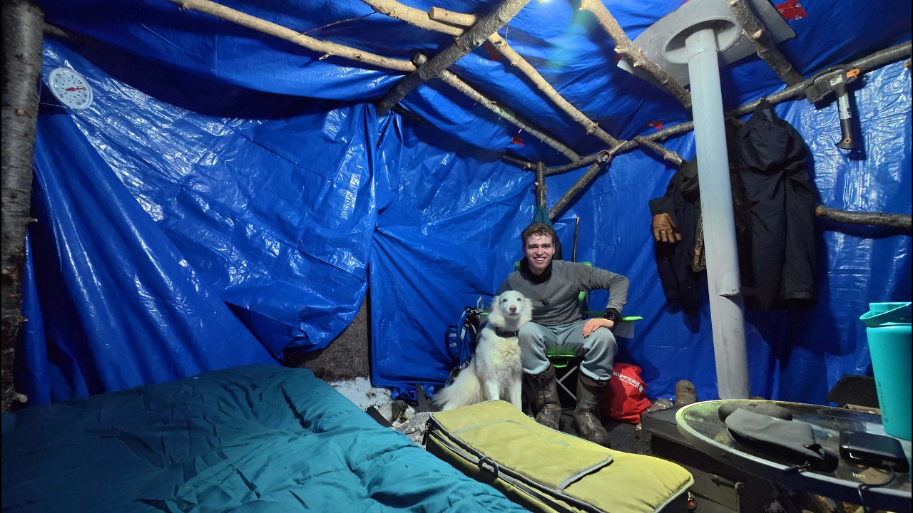 First Cookup & Overnight in My DIY Winter Shelter — Backcountry Newfoundland