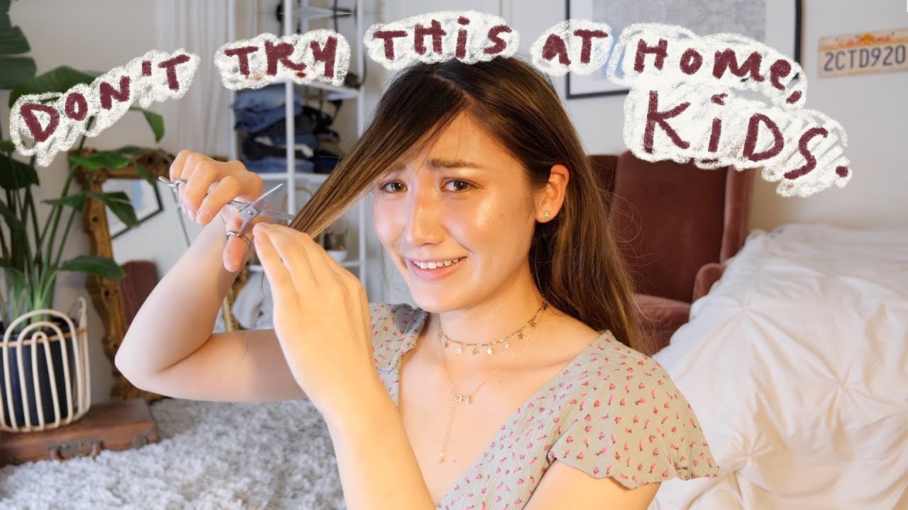 cutting my own bangs at 2am &macr;\_(ツ)_/&macr;