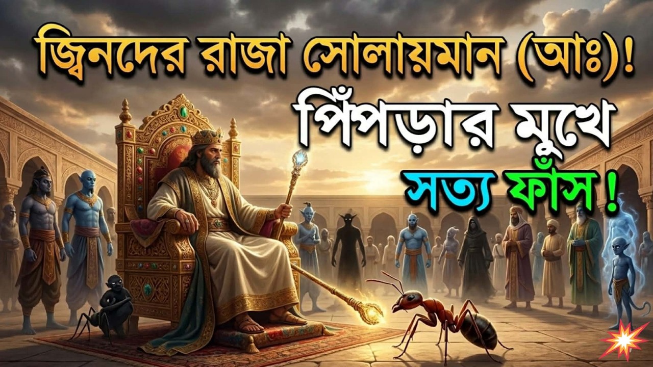 জ্বিনদের রাজা সোলায়মান (আঃ)! পিঁপড়ার মুখে সত্য ফাঁস |  #ইসলামিককাহিনী | MD Rabbi IS