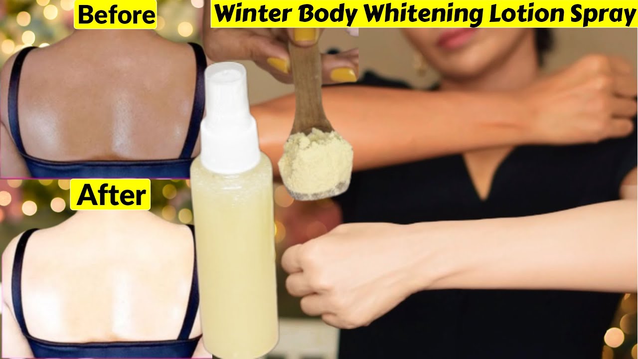 Winter👆🏼Full Body Whitening Lotion Spray-For Dry Dark Dull Skin to Smooth Bright Glowing Glass Skin