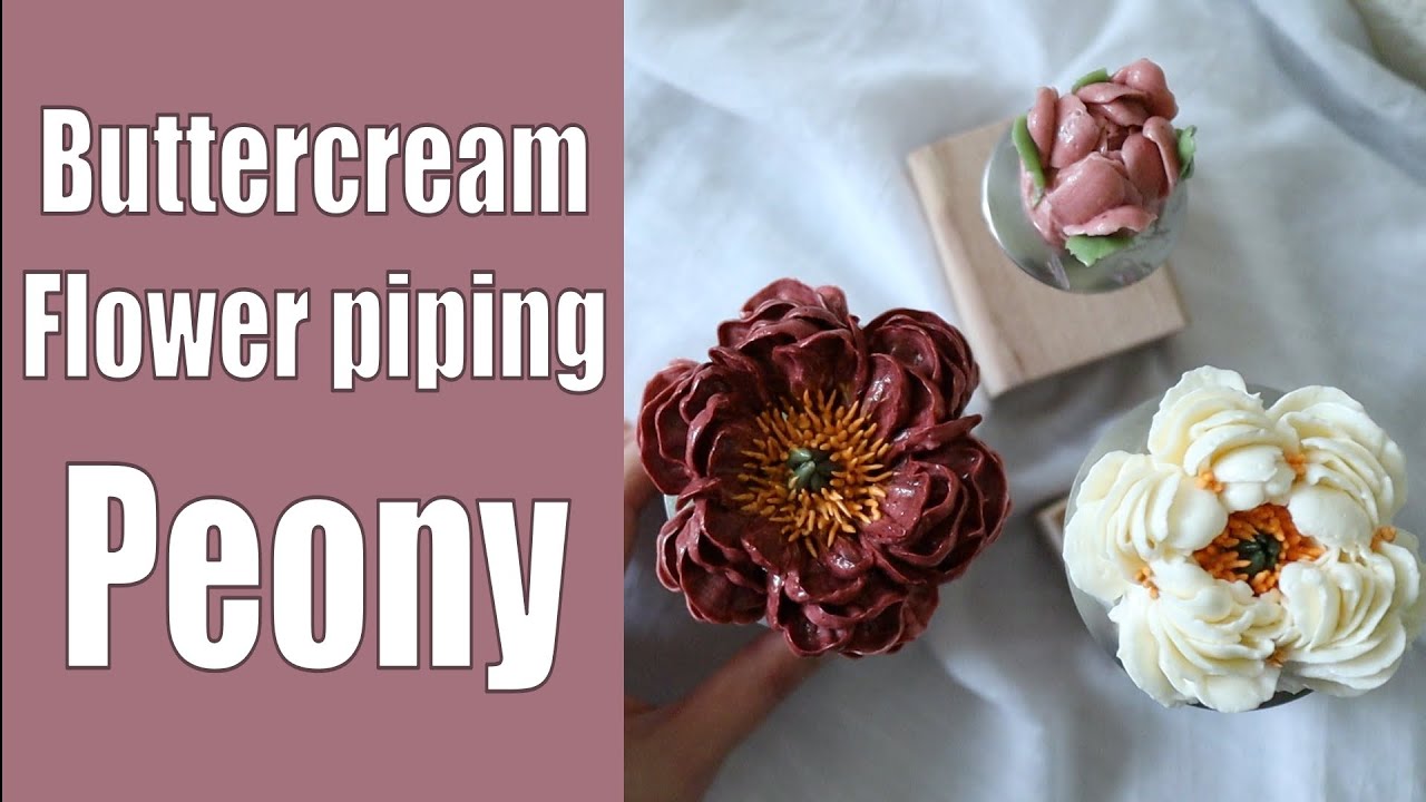 BUTTERCREAM PEONY piping tutorial (Wilton tip) / 버터크림 플라워 작약(피오니) 파이핑