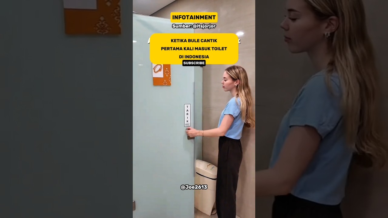 Was a foreigner the first to enter a toilet in Indonesia? #infotainment #viralvideo #shorts