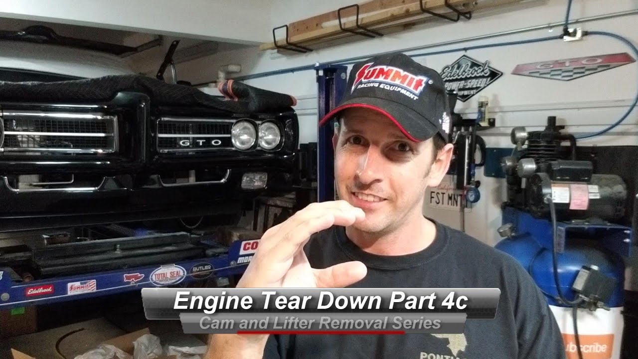 Pontiac V8 Rebuild, Part 4c: Engine Tear Down: RollMaster Timing Chain and Cam Removal