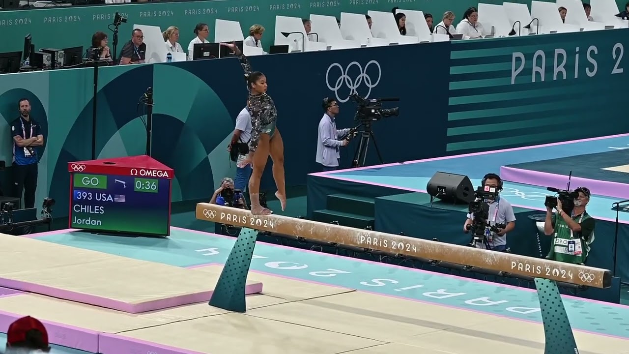 Jordan Chiles Beam exercise- Paris Olympics 2024