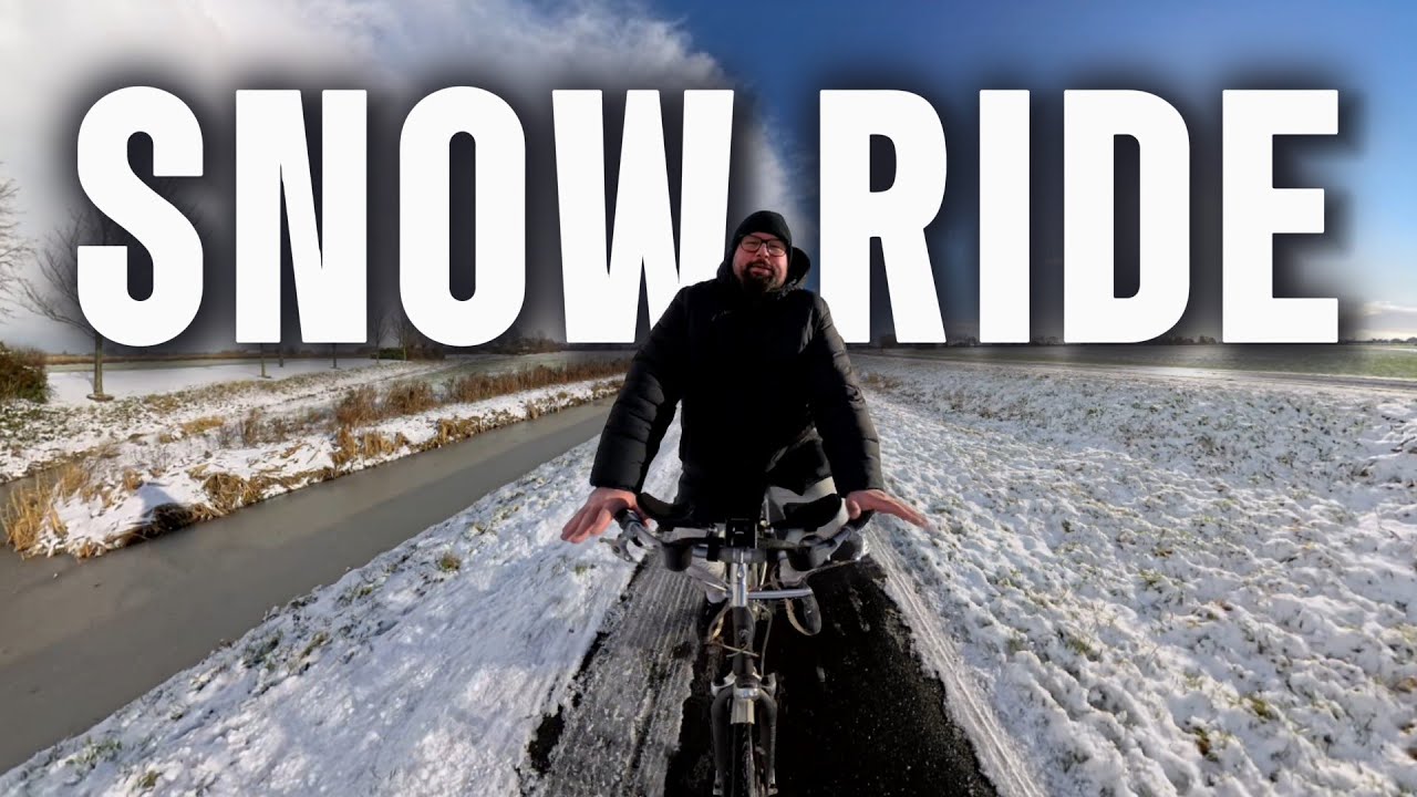 Cycling Through Snow in the Netherlands ❄️ | A Peaceful Winter Ride