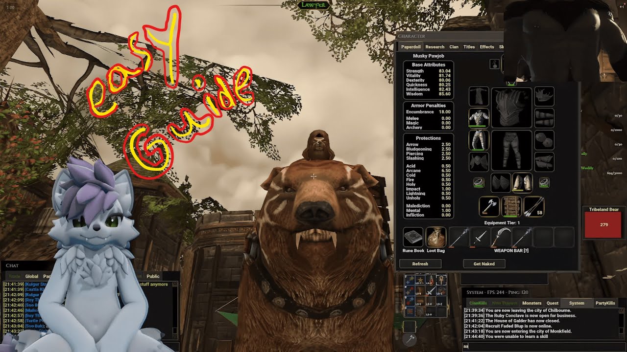 Ez Equipment/Gearing & Keybinds, A Quick Guide for new players in Darkfall Rise of Agon