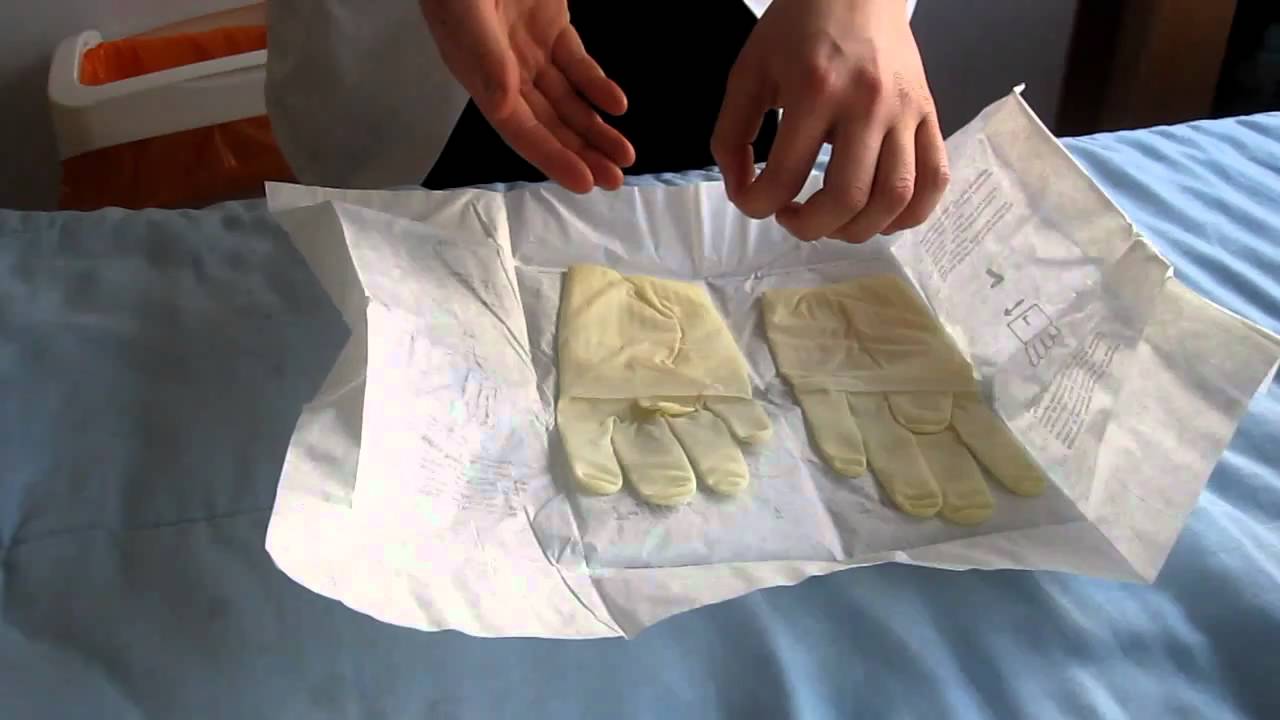 Steriele handschoenen aantrekken