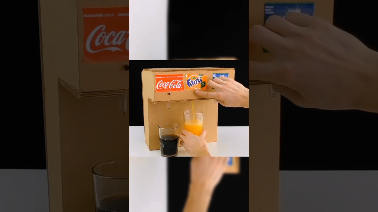 Coca Cola Soda Fountain Machine with 3 Different Drinks at Home. 