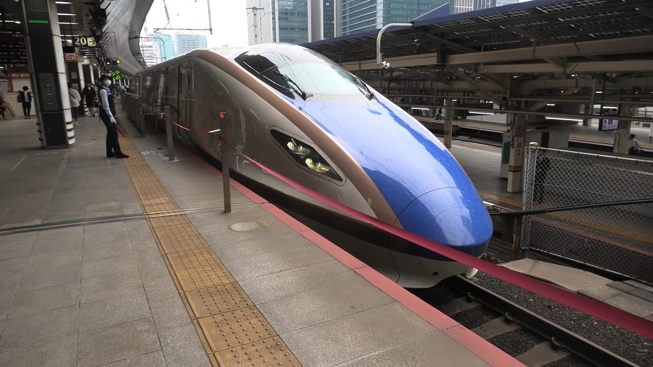 【4K】東京駅で敦賀行き「はくたか」を含む北陸上越東北新幹線を撮影した。