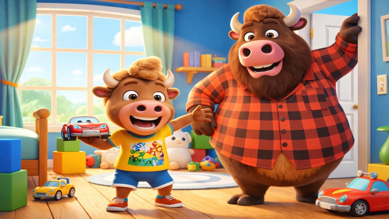 Bison Family Funtime Clean Up Day 🧹 Learn to Clean, Share & Stay Safe | 30 Min Kids Animation