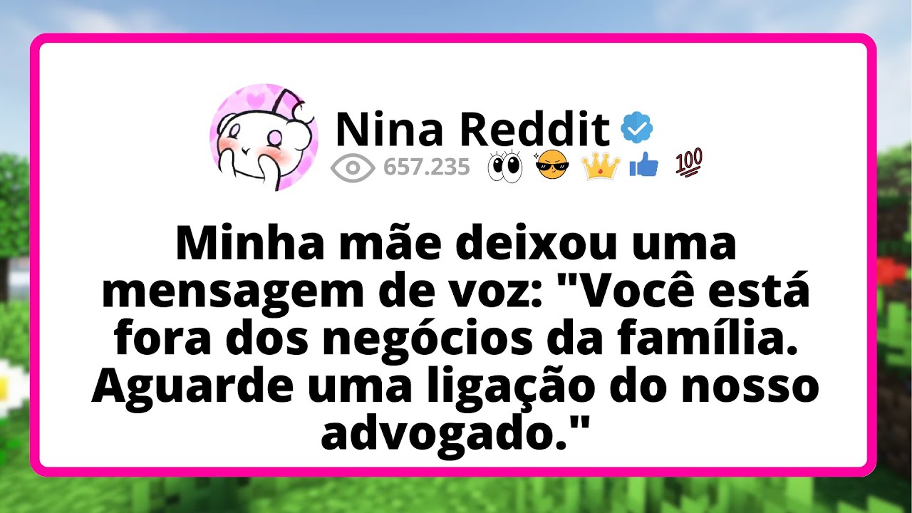 Minha MÃE deixou uma mensagem de voz: 