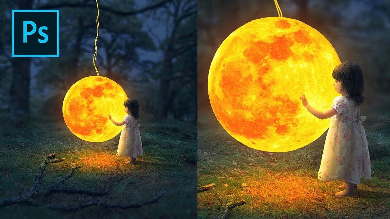 Hanging Moon - Photoshop Fantasy Manipulation Tutorial