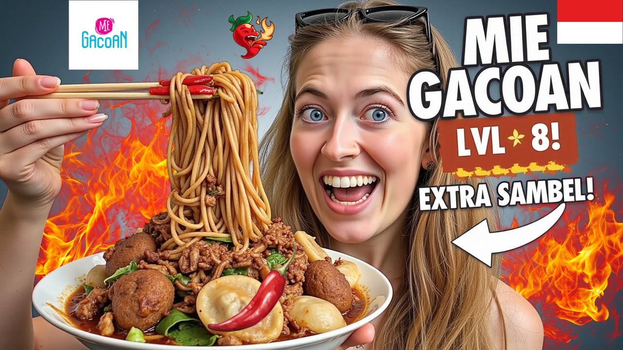 Британская пара пробует САМУЮ ОСТРУЮ ЛАПШУ в ДЖОКЬЯКАРТЕ 🌶️ Mie Gacoan LVL 8 в ИНДОНЕЗИИ!