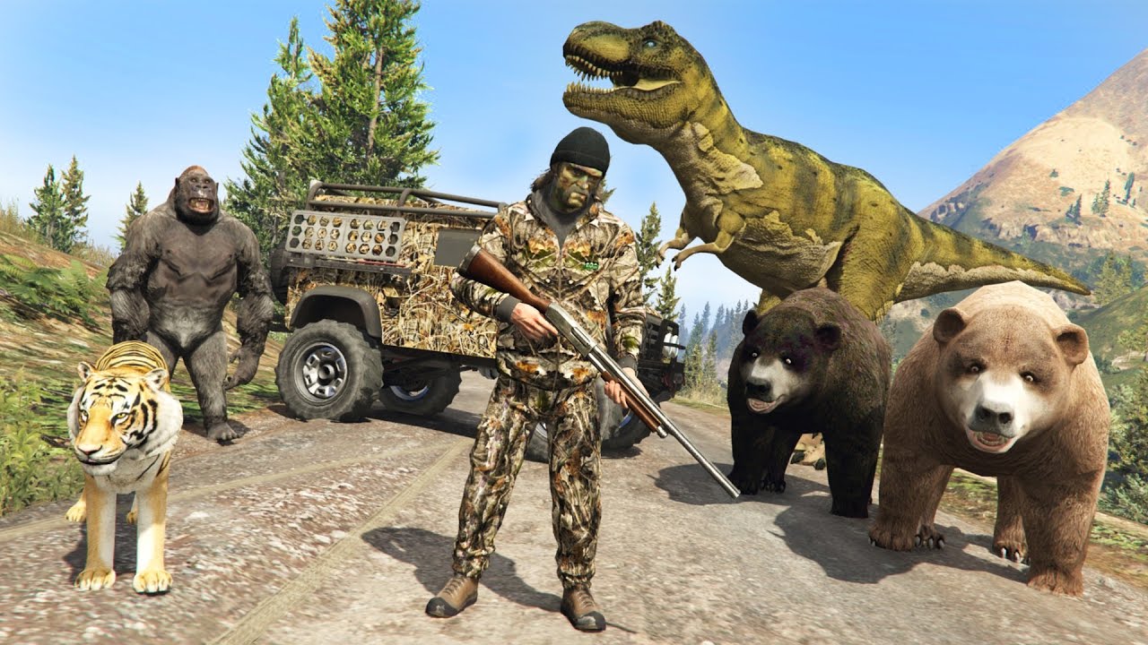 GTA 5 Mods - HUNTING RARE & EXOTIC ANIMALS IN GTA 5!! GTA 5 Hunting Mod! (GTA 5 Mods Gameplay)