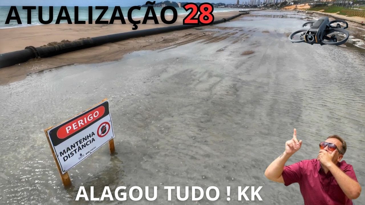 Atualização 28 - Engorda da Praia de Ponta Negra - A NATUREZA MOSTRA SUA FORÇA COM AS ALTAS MARÉS