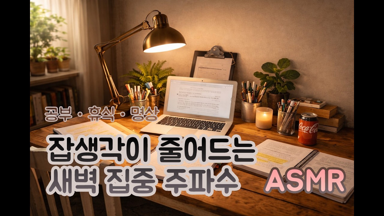 [잔잔 ver.] 공부 집중 주파수 | 휴식 ASMR ლ | Deep Sleep