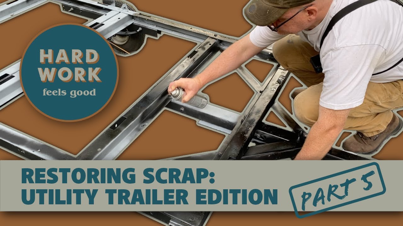 Restoring Scrap: Utility Trailer Edition Part 5 -Transforming the Trailer Frame! Prep, Prime & Paint