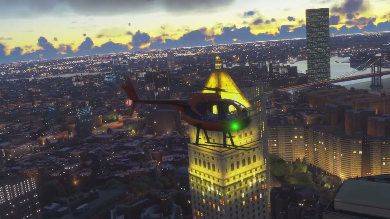 MSFS2024 Hughes 500C Early Bird Over Ny
