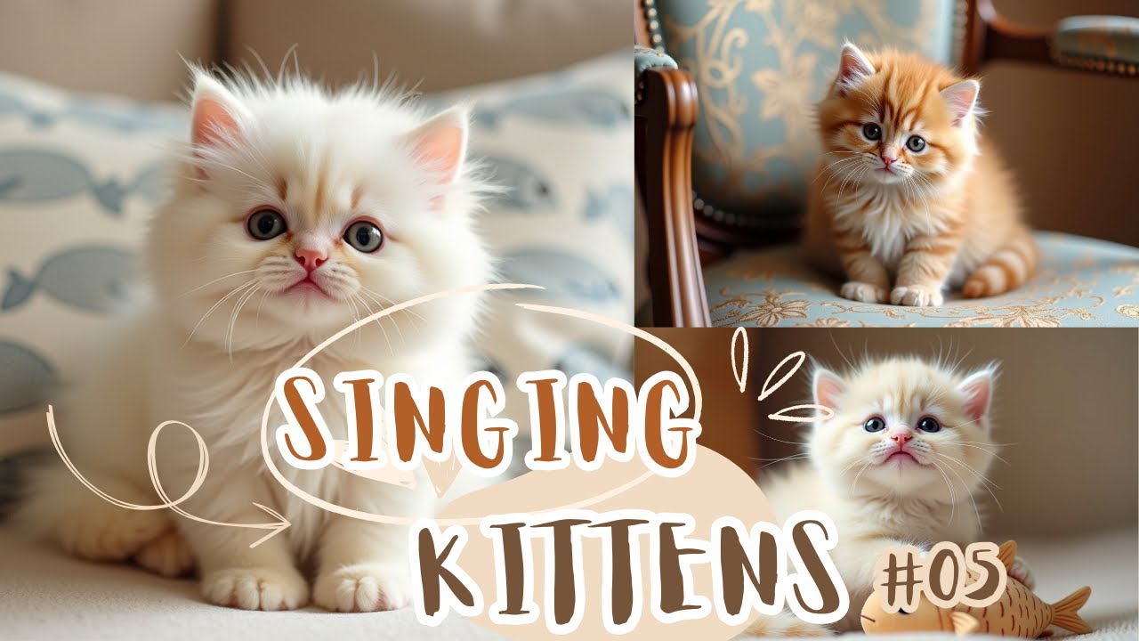 💖Tiny Singers 🎤🐱 Fluffy Kittens with Adorable Voices #5🎤🐱