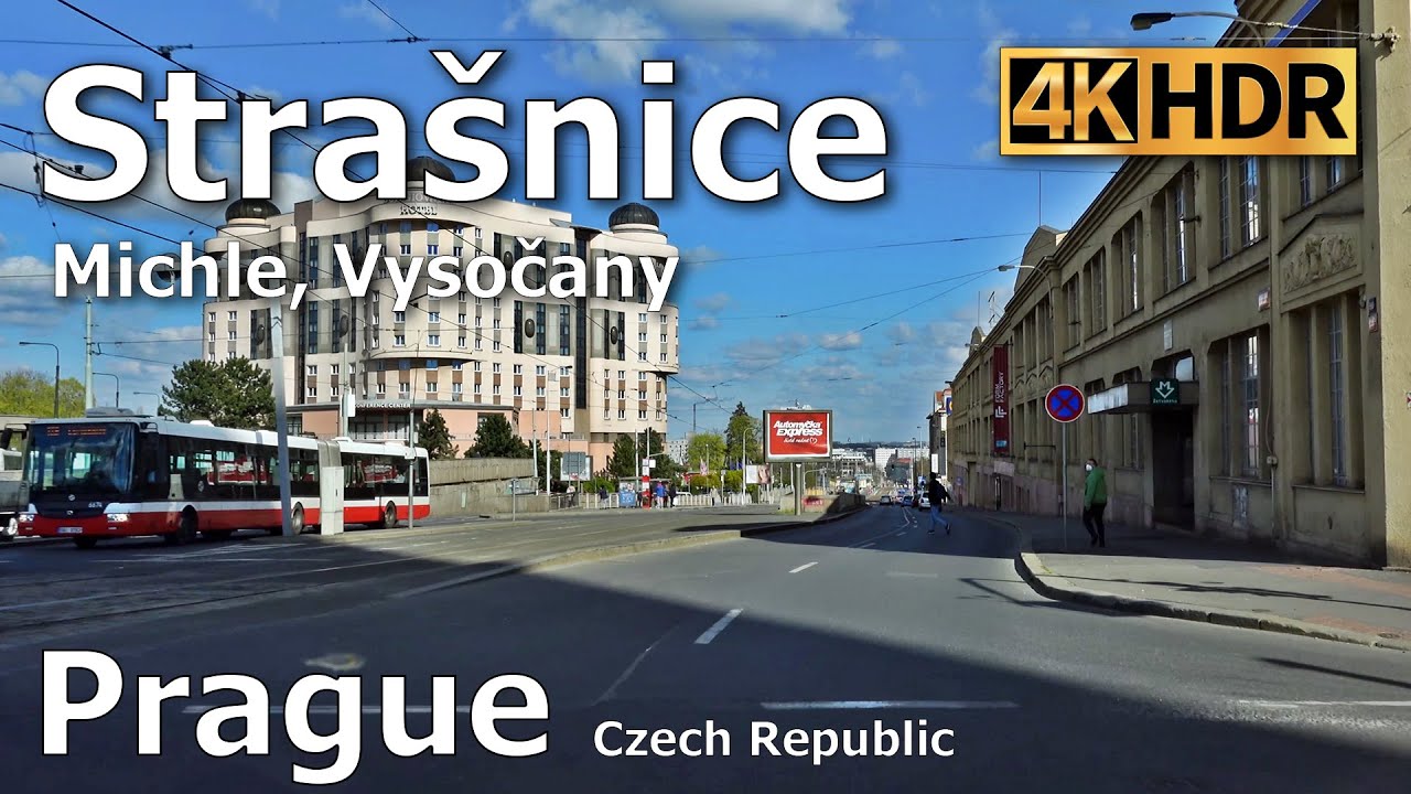 Driving Tour | Prague - Strašnice, Michle, Vršovice | 4K HDR