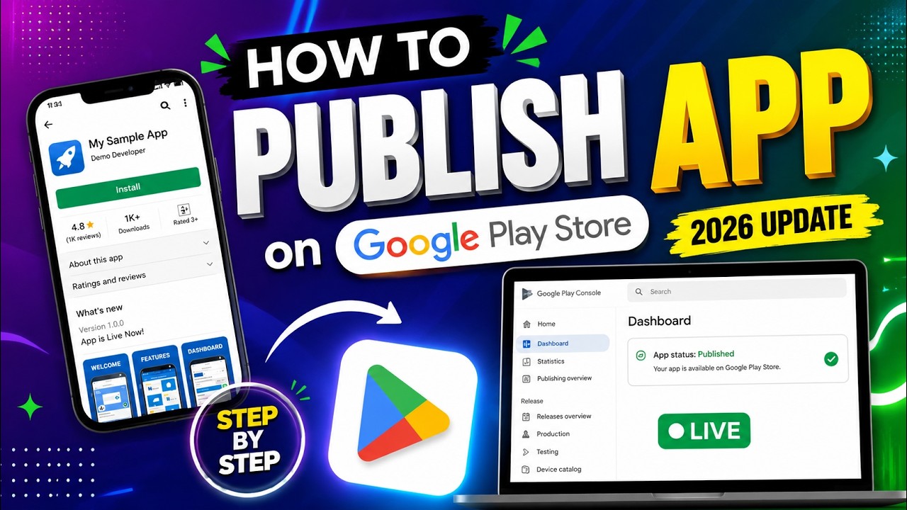 How to Publish Android App on Google Play Store (COMPLETE GUIDE for Beginners) 2026 (Hindi)