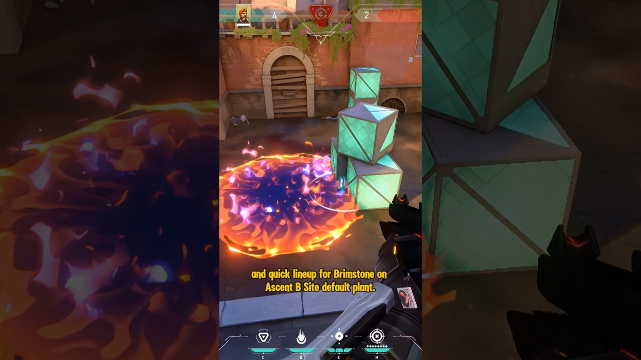 Brimstone molly Lineup Ascent B Site #valorant #valorantclips #learning #lineups #clutch #attack