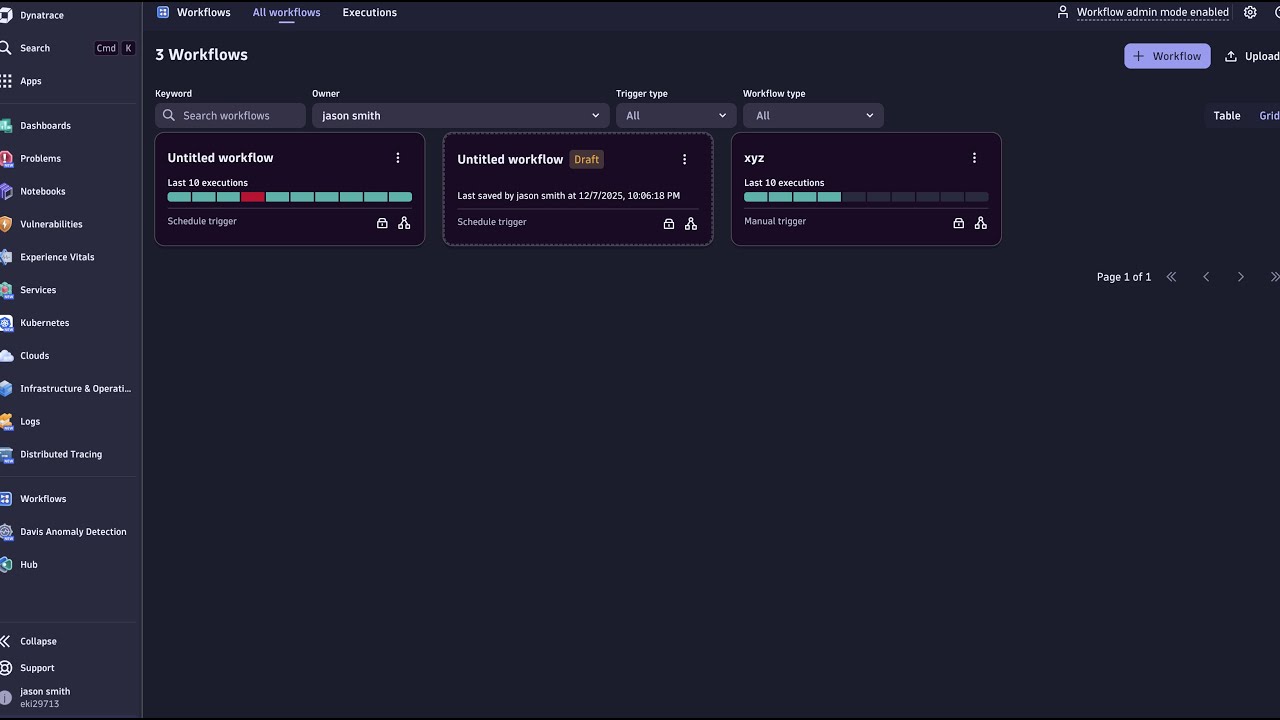 Включение и отключение обнаружения аномалий Dynatrace Davis с помощью рабочих процессов | Полное ...