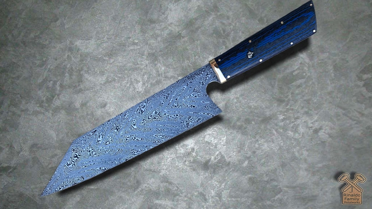 Damascus Santoku made for a U.S. Marine — Built to Last a Lifetime