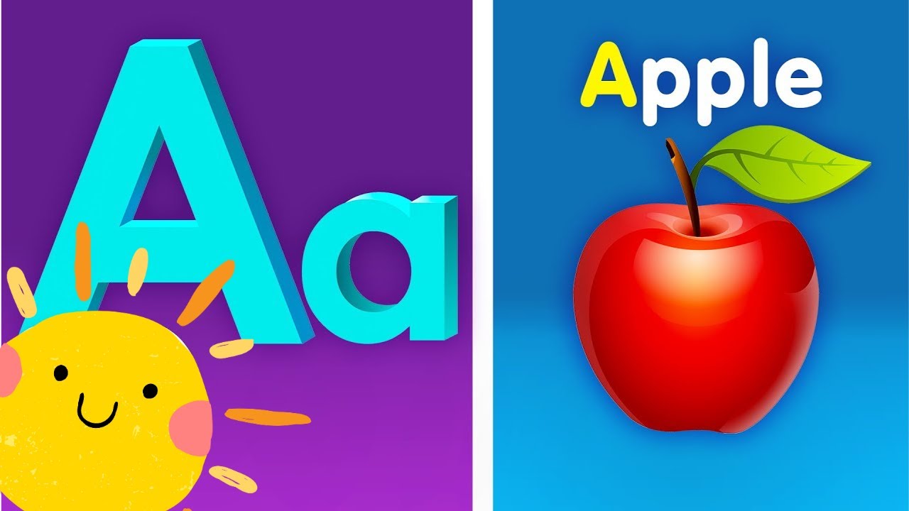 Phonics Song with TWO Words - A For Apple - ABC Alphabet Songs with Sounds for Children