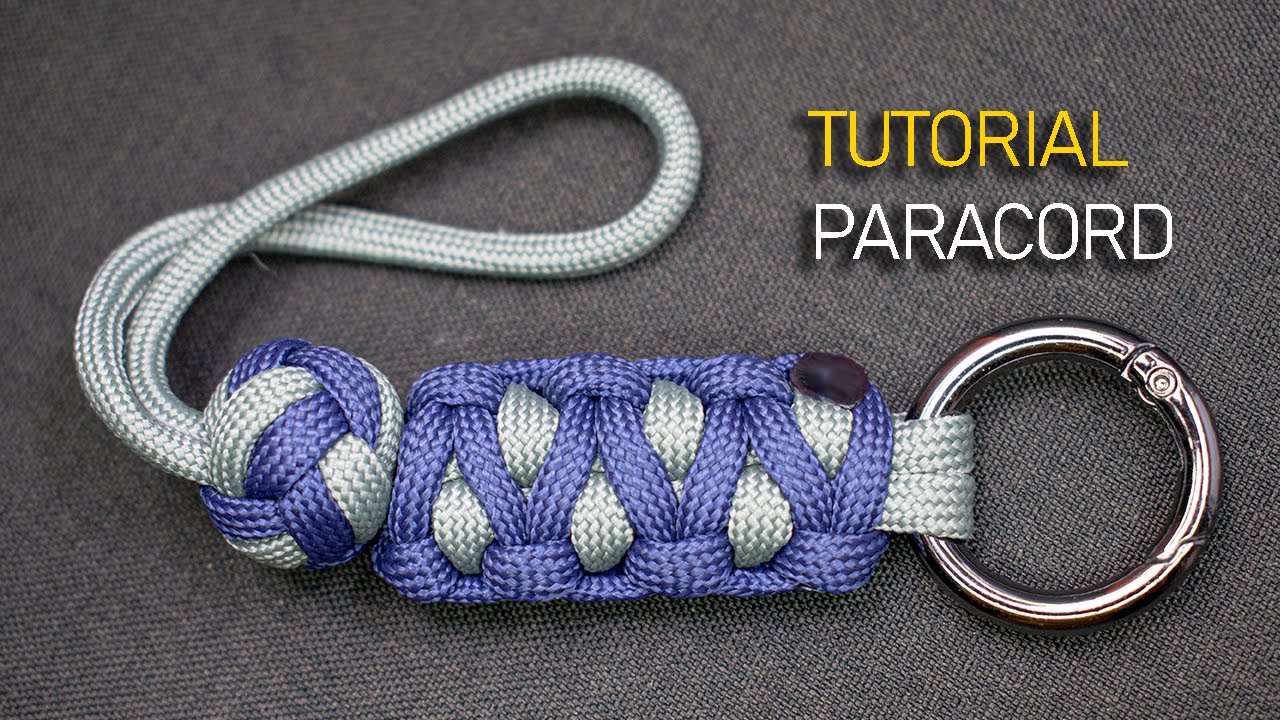 Tutorial de llavero paracord doble nudo diamante y nudo cobra
