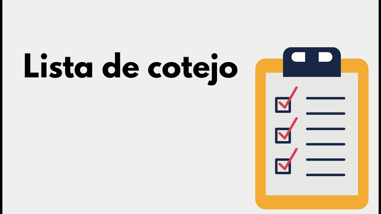 Lista de cotejo