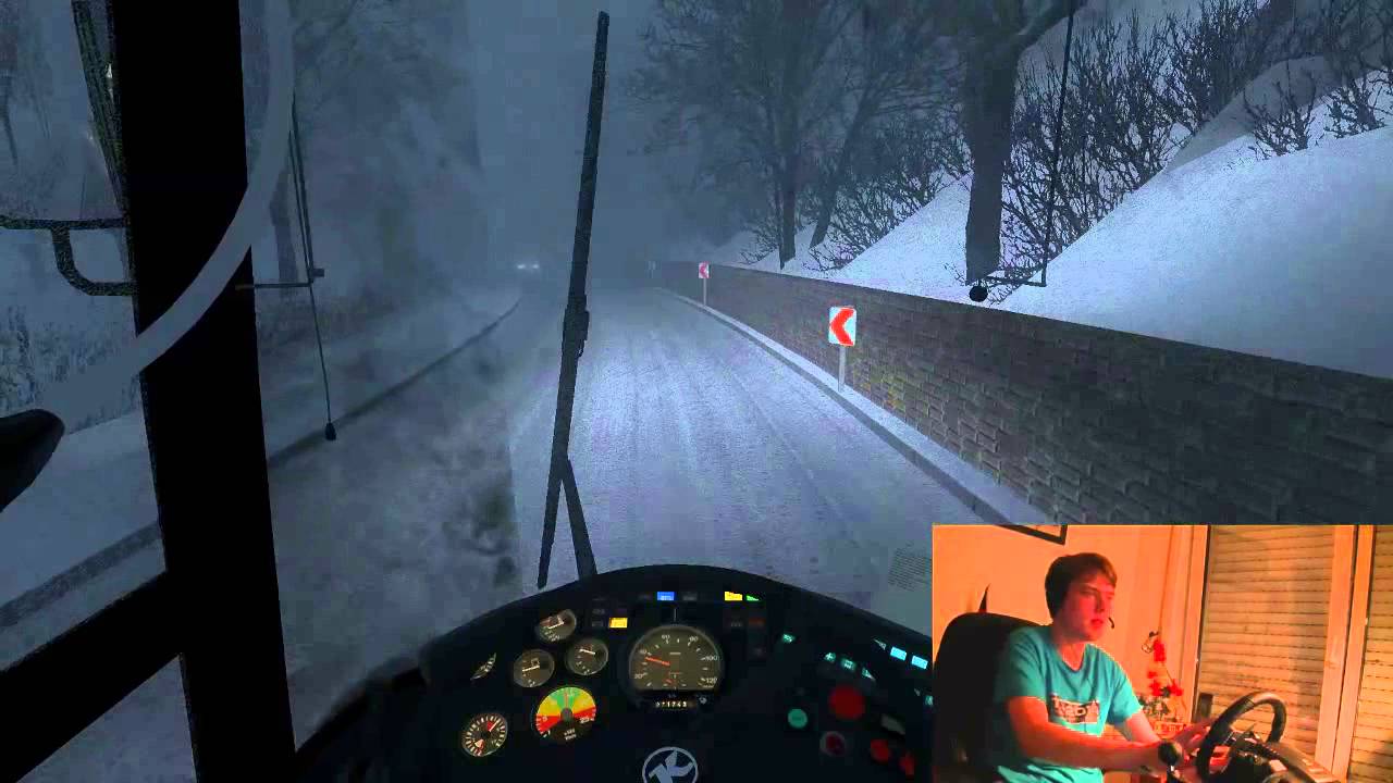 Lets Play Omsi Extreme im Setra 215UL im Schnee durch Dobel