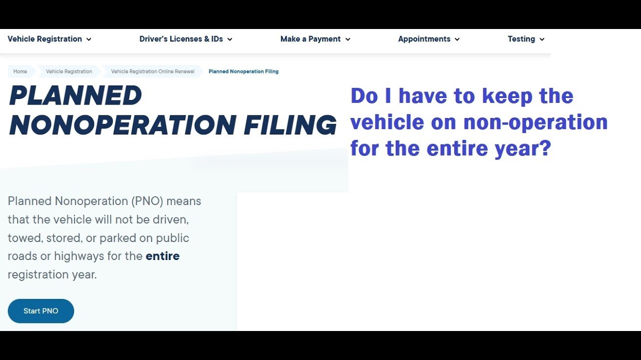 CA DMV - Planned Non-Operation - Frequently Asked Questions