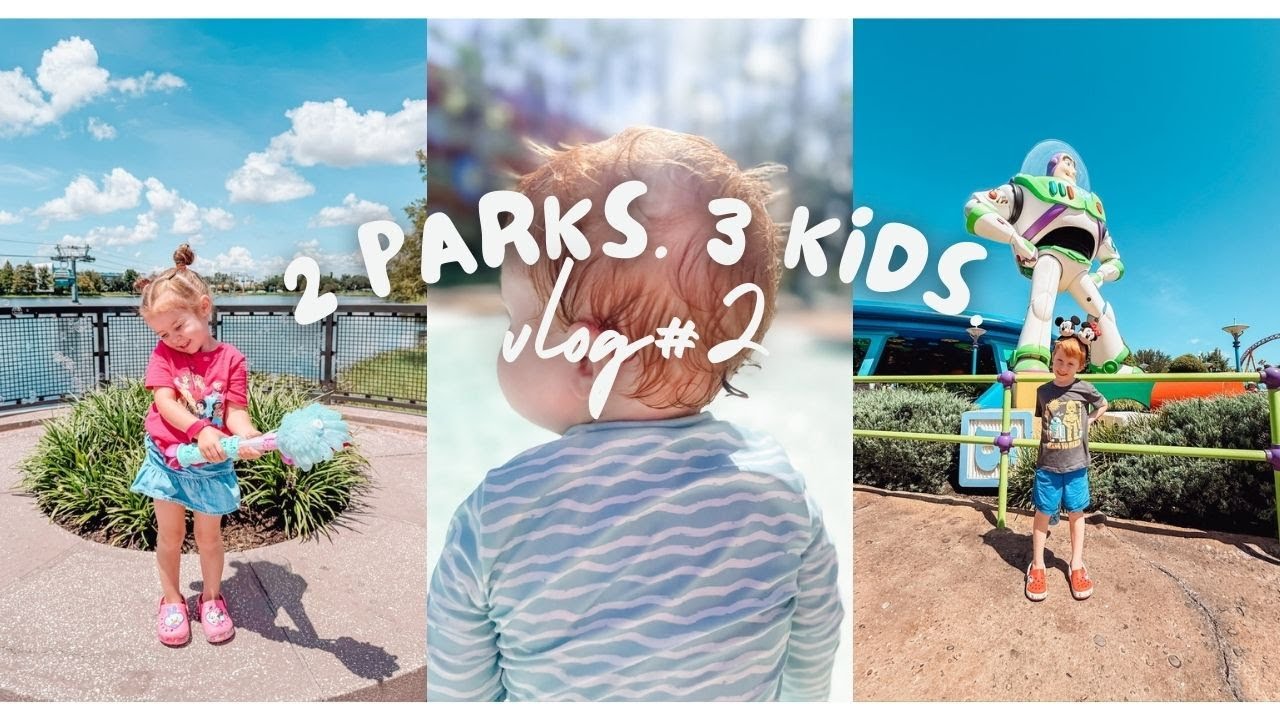 2 Disney Parks in ONE Day with 3 Kids 😅 | August Heat, Pool Break & Starlight Parade