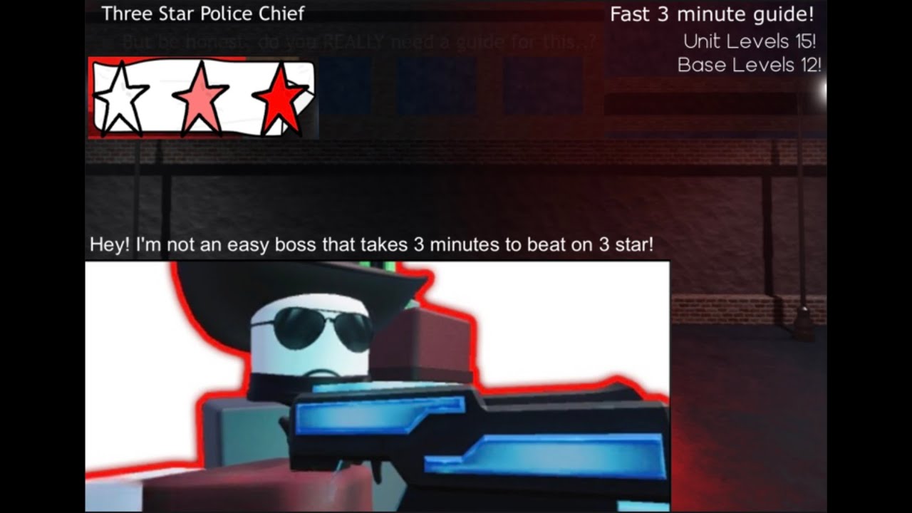 3 Star Police Chief/Laser Gun Fight Guide (TURN ON CAPTIONS!) | The Battle Robloxian