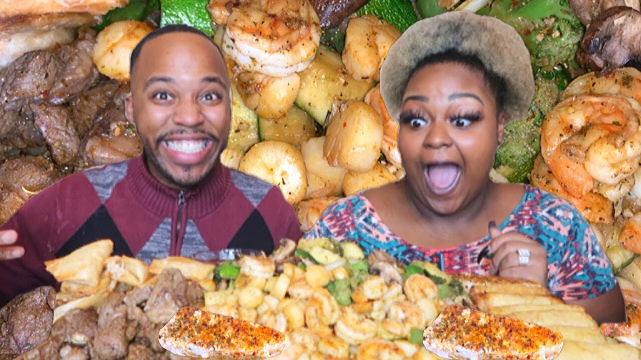 HOMEMADE SHRIMP & STEAK HIBACHI MUKBANG + COOKING SHOW