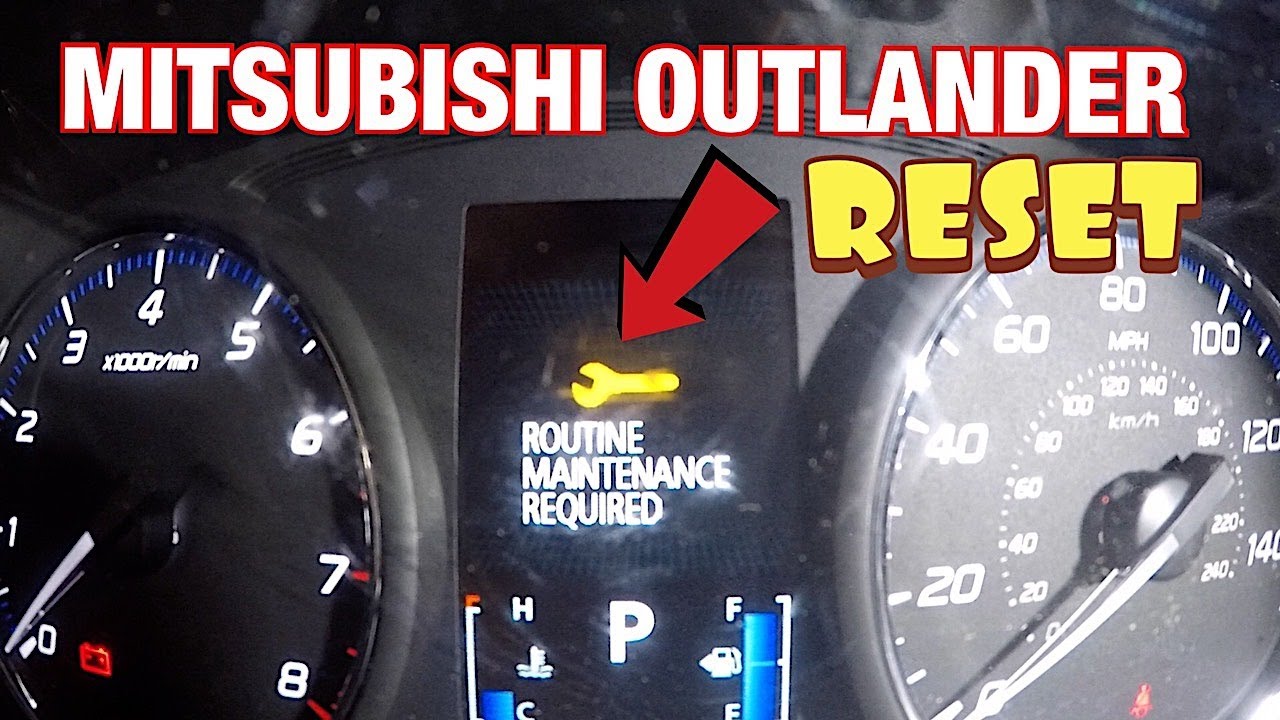 How to reset Maintenance Light on Mitsubishi Outlander 2013 to 2017