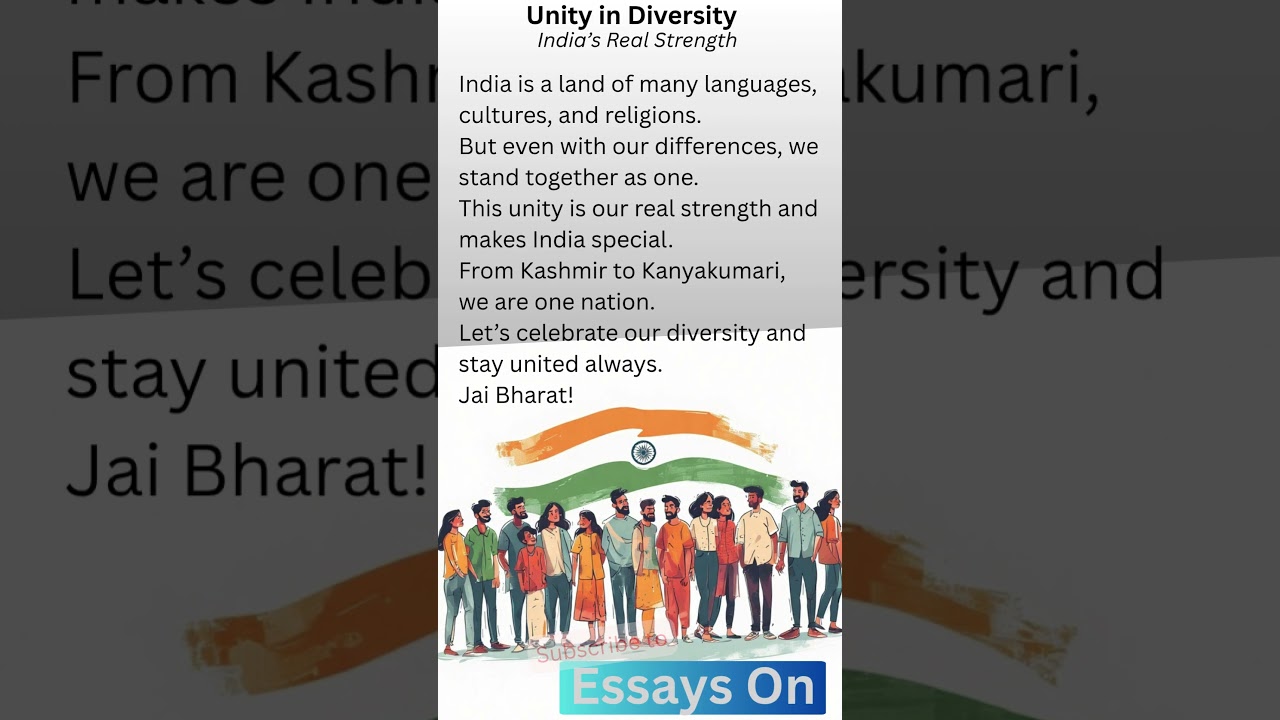 Unity in Diversity &ndash; India&rsquo;s Real Strength | Short Speech
