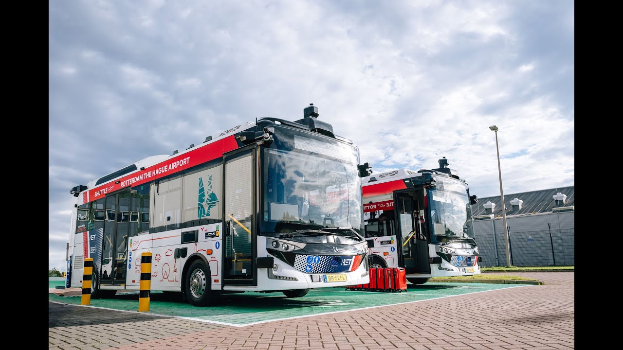 Launch of the world’s first automated airport bus at Rotterdam The Hague Airport 🇳🇱
