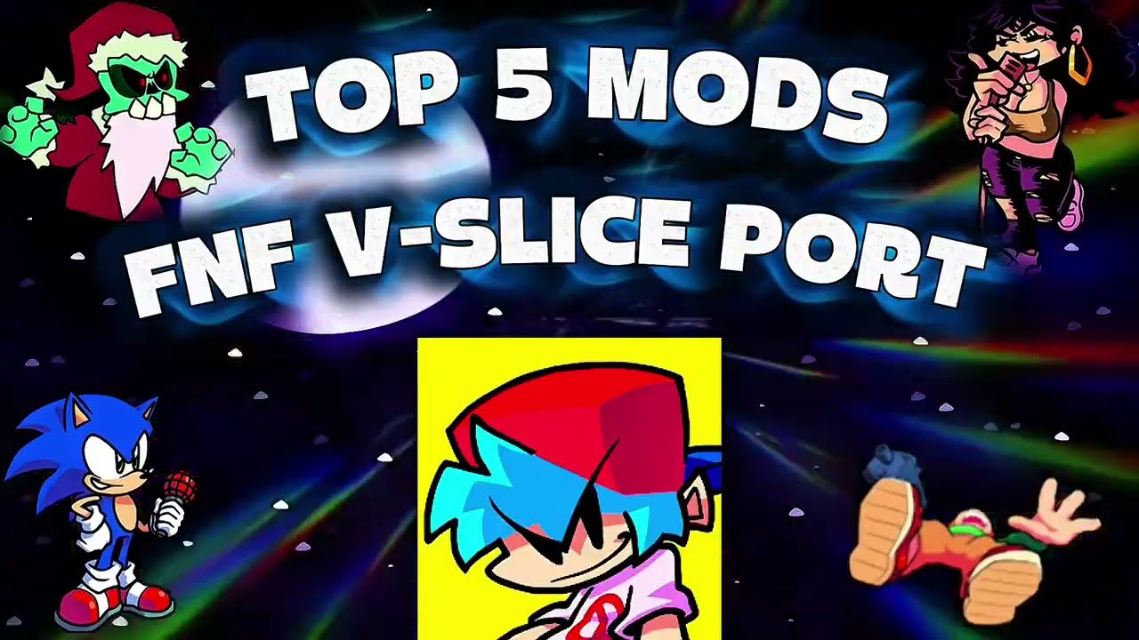 🔥FNF MOD🔥ТОП 5 МОДОВ EPICOS DE FRIDAY NIGHT FUNKIN' MOBILE V-SLICE PORT 📁 ✅😎