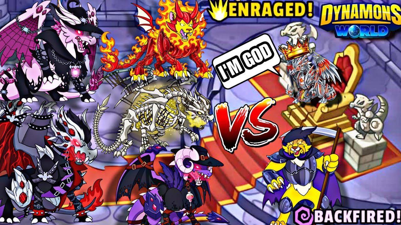 Robocanyx Vs 8 Legend Dynamons Tydonyx Skulldonyx Zonysus Dreqorus INSANE BATTLE in dynamons world|😈