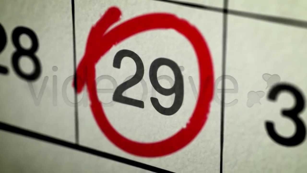Calendar Days with Pen Circle HD