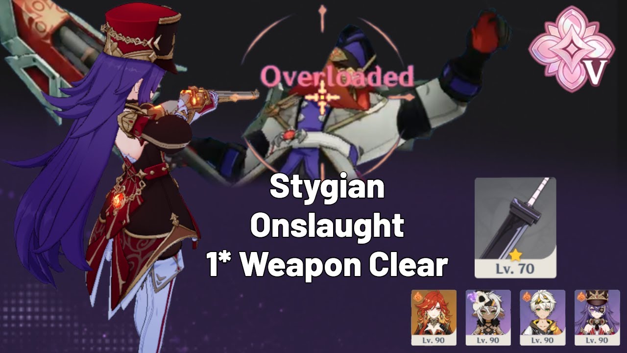[6.0 Stygian Onslaught] Mavuika C0 1* Weapon Shock Trooper Clear | Genshin Impact